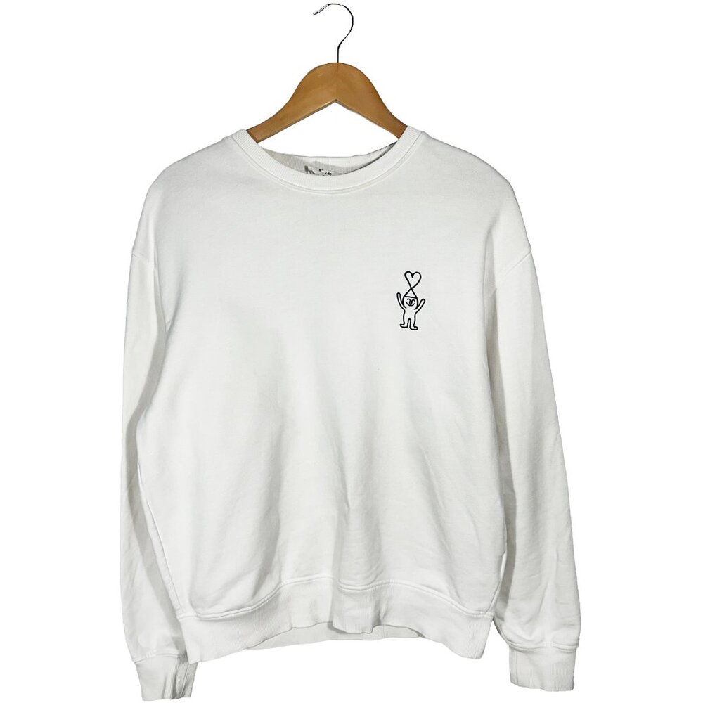 AMI x Jean Jullien Embroidered Sweatshirt White/Black
